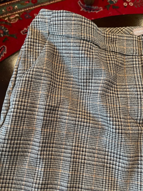 Chico's Brown Plaid Ladies Dress Pants Size 2R - Picture 3 of 6